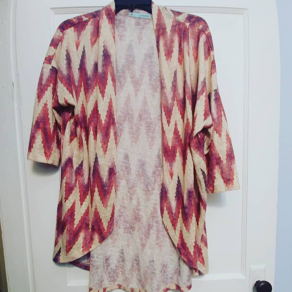 Chevron Print Cardigan